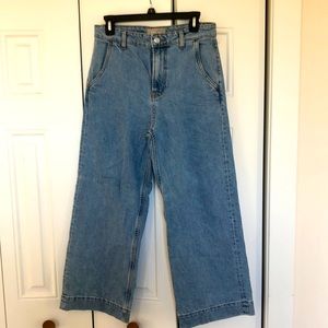 BRAND NEW everlane cropped wide leg jeans in light wash